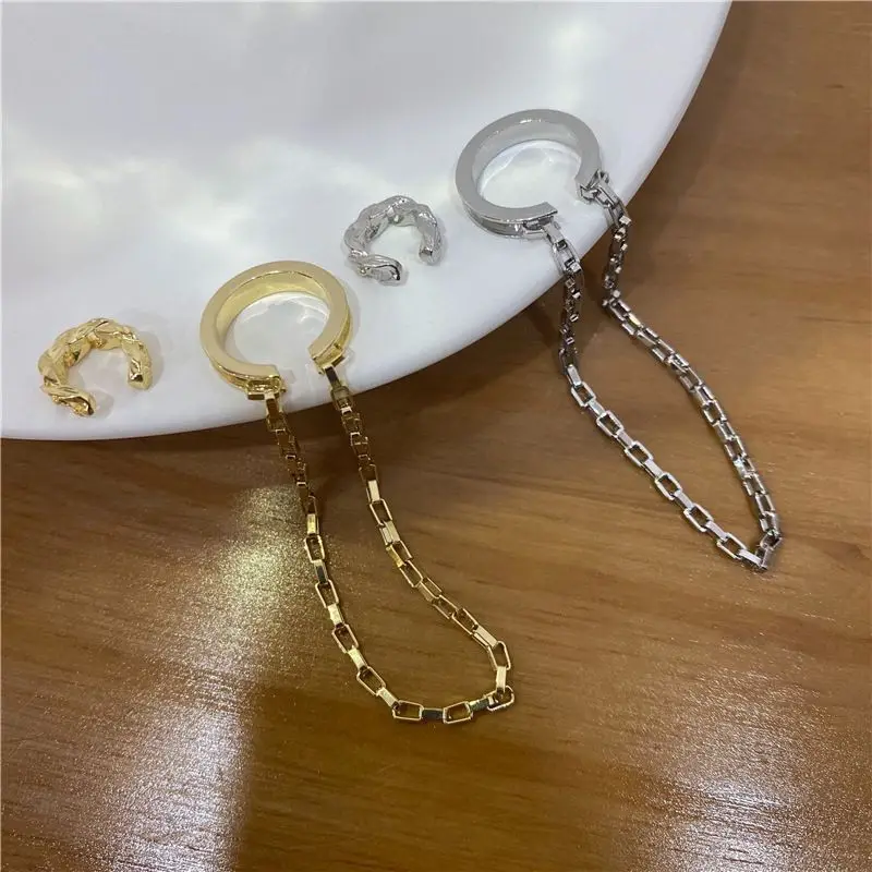 

Fashion Asymmetric Chain Simple Net Red Hip Hop Chaoren Ear Bone Clip