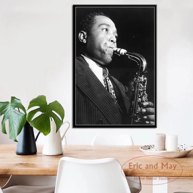 

Posters And Prints Charlie Parker Jazz Saxophone Canvas Painting Wall Pictures For Living Room Vintage Decorative Home Decor