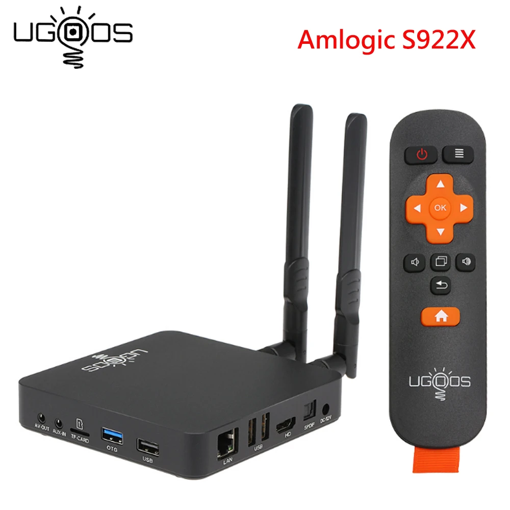 ТВ-приставка UGOOS AM6B Plus Android 9 0 Amlogic S922X-J 4 ГБ/32 ГБ 2 4G 5G Dual WiFi BT 5 4K HD медиаплеер