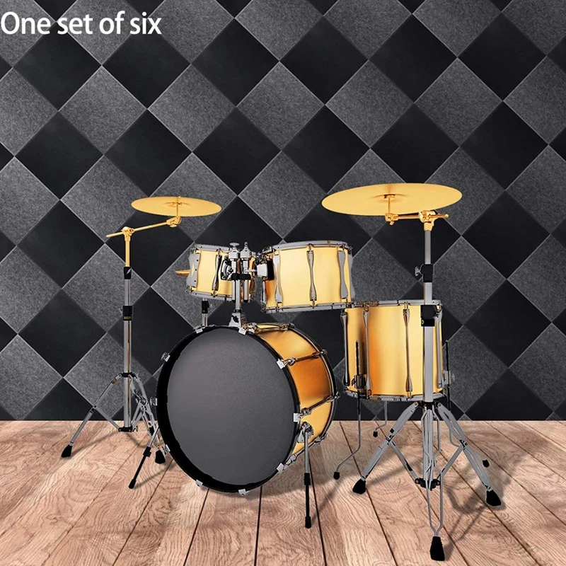 Promotion! 6 Pcs Sound-Absorbing Panels Sound Insulation Noise Shock-Absorbing Foam Acoustic Treatment for Recording Stud |