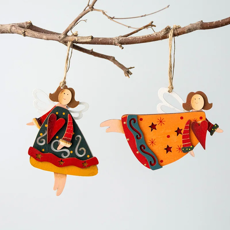 

Merry Christmas Wooden Pendants Xmas Tree Ornaments Wood Craft Kids Gifts New Year 2022 Christmas Decorations for Home
