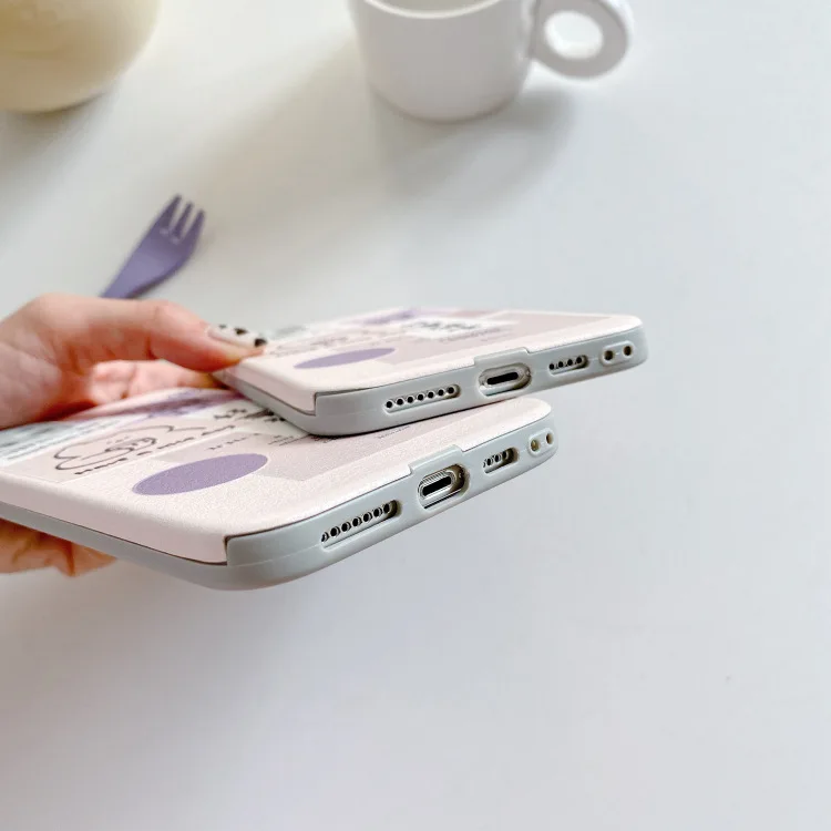 

Retro art line doodle kawaii girls Japanese Phone Case For iPhone 12 11 Pro Max Xr Xs Max 7 8 Plus X 7Plus case Cute Soft cover