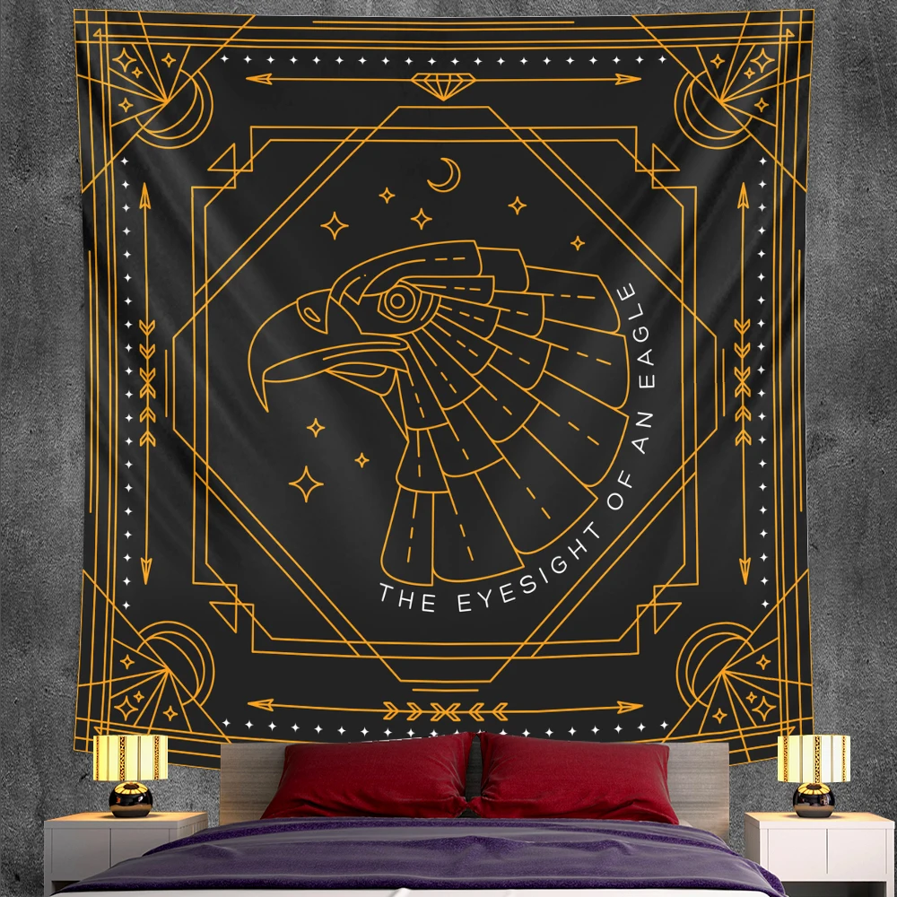 Психоделическая сцена животное домашнее Искусство декоративный гобелен ведро