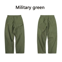 replica british p37 cotton casual pants herringbone pockets military wide leg bottom overalls tactical uniform workwear