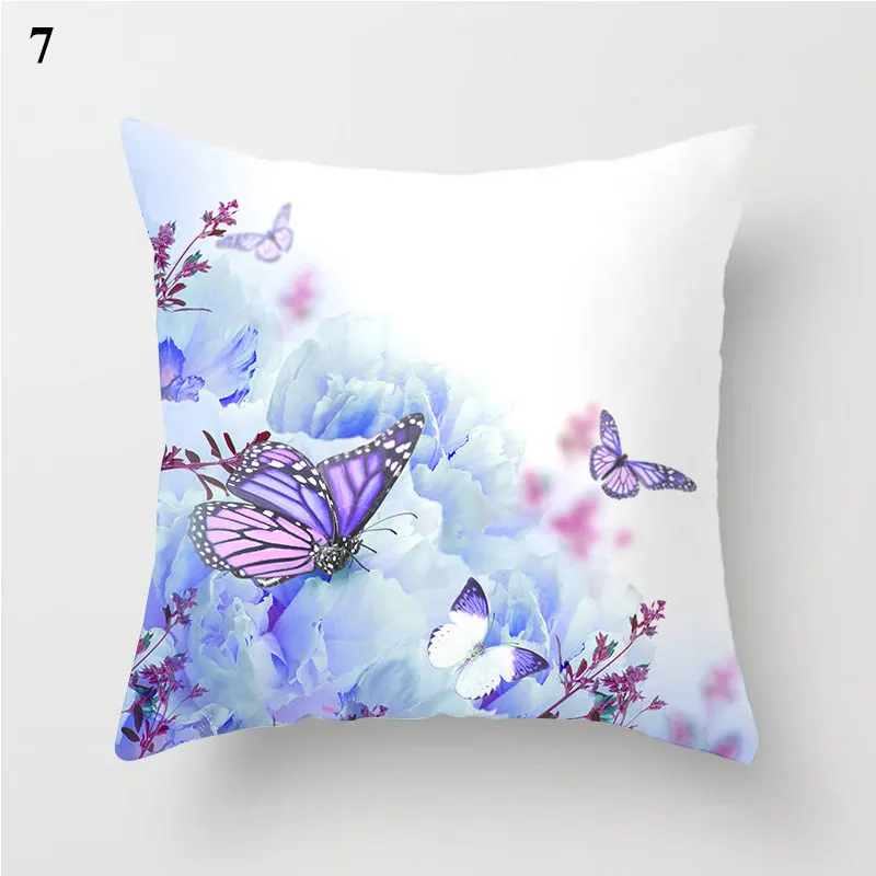 

Butterfly Pillow Covers Pillowcase Cushion Cover Cushions Flower Romantic Beautiful Home Decor Colorful Home & Living Cover