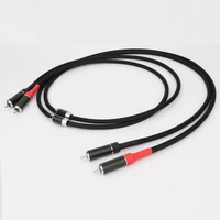 hi end ofc copper rca to rca cable hifi audio rca interconnect phono cable with carbon fiber rca plug