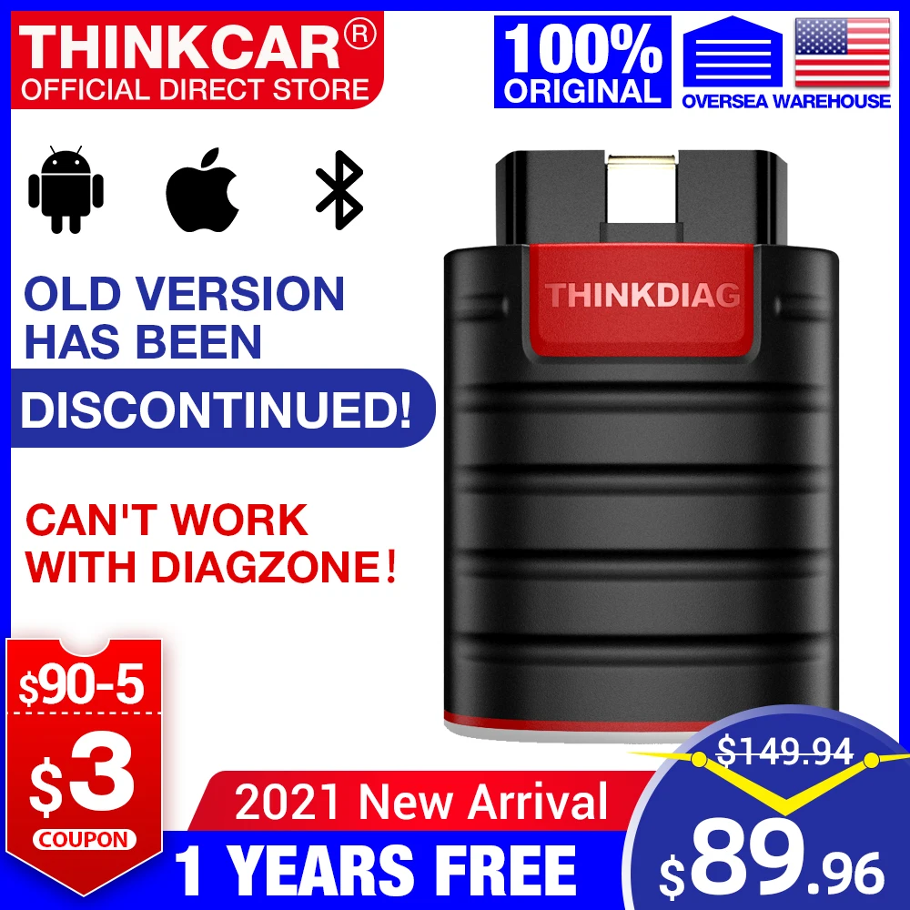 Thinkdiag Old version Full software OBD2 scanner TPMS Diagnostic Tool 15 reset services PK Launch Easydiag Tools