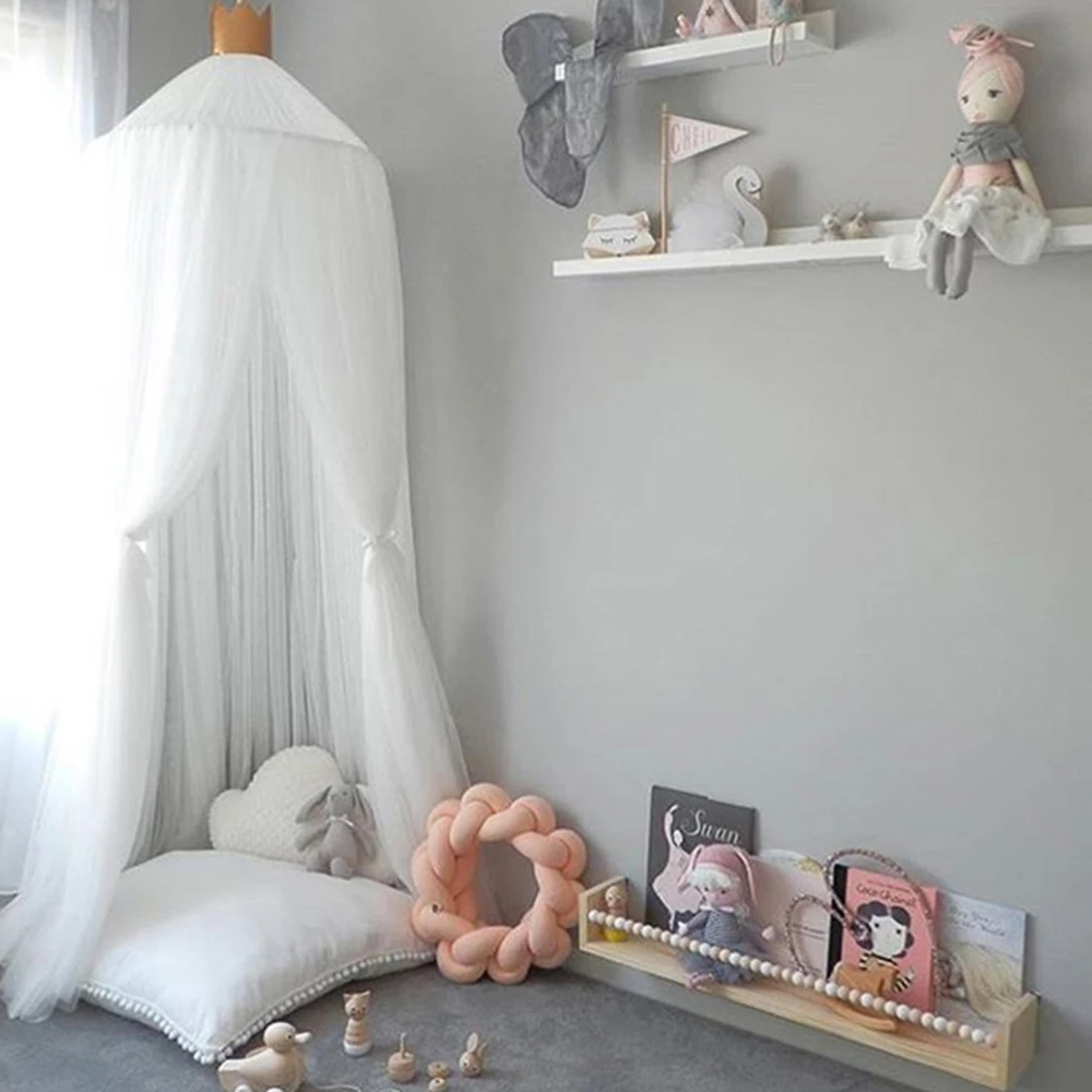 Baby Bed Mosquito Net Hanging Dome Dream Curtain Tent Girls Children Room Home Decor Crib Netting Round HungTent | Дом и сад
