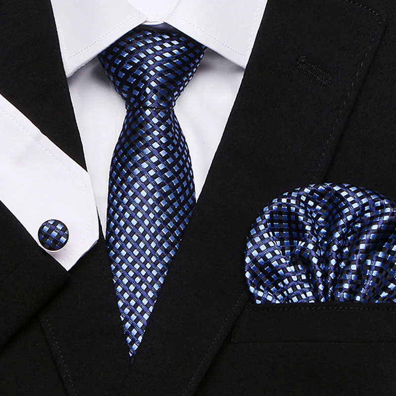 

New Polka dot men ties set Extra Long Size 145cm*8cm Necktie navy blue Printed Silk Jacquard Woven Neck Tie Suit Wedding Party