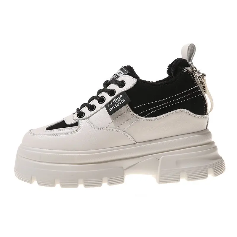 

Autumn thick bottoms increase shoes 2020 new sports leisure autumn and winter plus velvet women's shoes