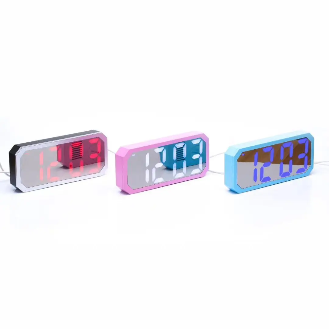 

Multi-function mirror digital clock LED mirror makeup mirror alarm clock electronic clock