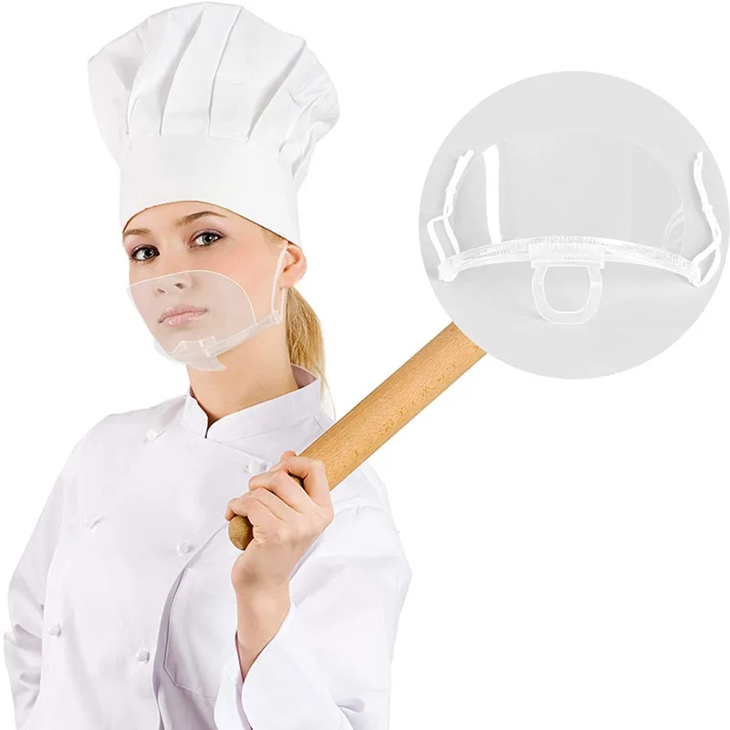 

10 шт. многоразовых противотуманных масок, прозрачная пластиковая пленка шеф-повара, масок для салонов красоты, ресторанов, отелей, яиц, пека...