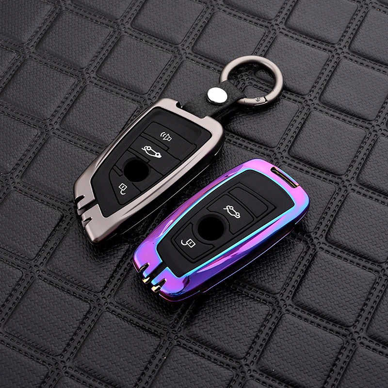 

Galvanized Alloy Car Key Case Cover for BMW 1 2 3 4 5 6 7 Series X1 X3 X4 X5 X6 F30 F34 F10 F07 F20 G30 F15 F16 Key Ring Covers