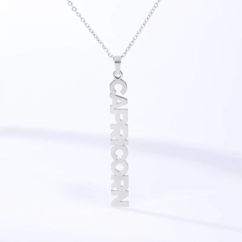 

Twelve Zodiac Necklace Letter Necklaces For Women Men Constellation Jewelry BFF Gifts Sagittarius Virgo Leo Gemini Taurus Pisces