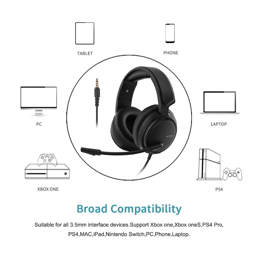 Casque бас гарнитура геймер 7,1 Наушники с микрофоном для nintendo switch PS4/телефон гарнитура игровая