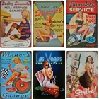 Сексуальная Женская металлическая доска винтажные знаки для девочек ретро гараж настенный плакат для дома гараж человек пещера Бар Паб декоративные таблички