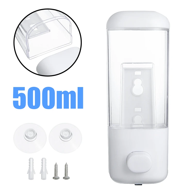 

500ml Liquid Soap Dispenser Wall Mount Bathroom Soap Shower Bottle For Lotion Shampoo Liquid Sanitizer Holder