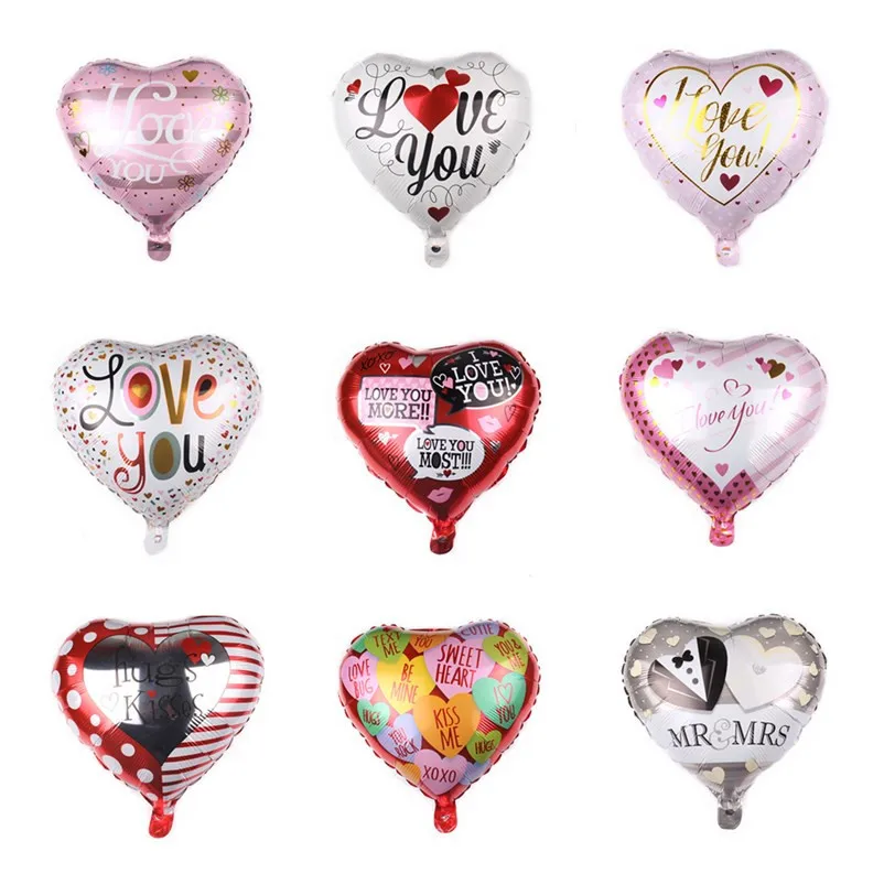 

18 Inch I Love You Heart Shape Helium Foil Balloon Wedding Decoration Valentine's Day Birthday Party Decor Marriage Balloon