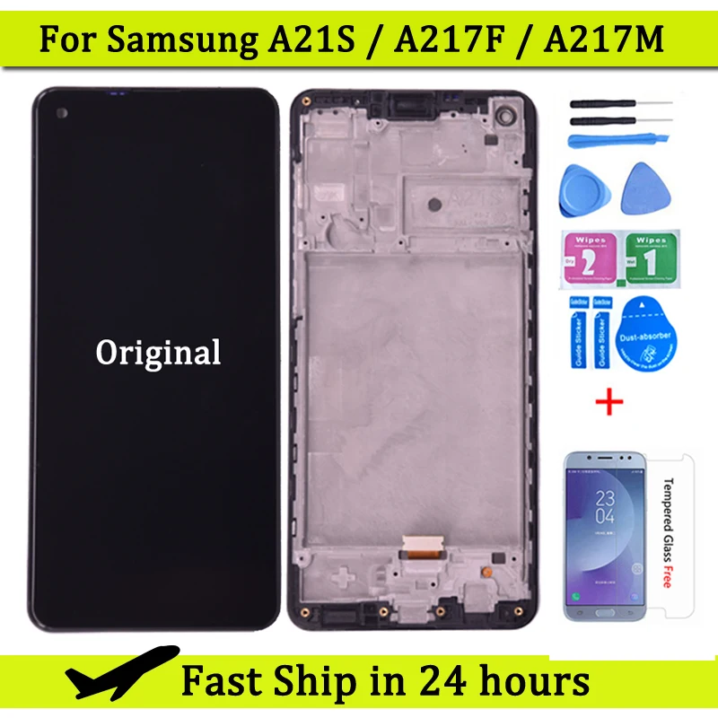 

6,5 "Оригинальный ЖК-дисплей для Samsung Galaxy A21s A217, ЖК-дисплей с рамкой, сенсорный экран, дигитайзер, ЖК-дисплей для Samsung A21s, ЖК-дисплей SM-A217F/DS