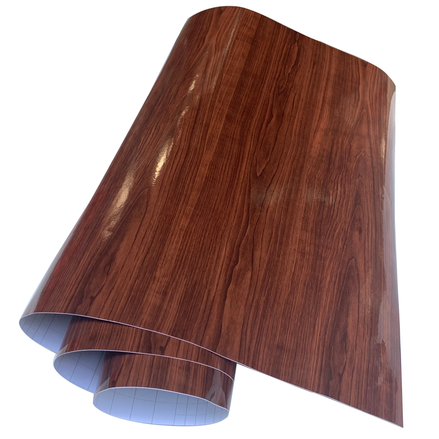 Pvc Self-adhesive Glossy Wood Grain Textured Vinyl Car Vehicle Wrap Sheet Film Sticker Roll Home Interior Decors | Автомобили и