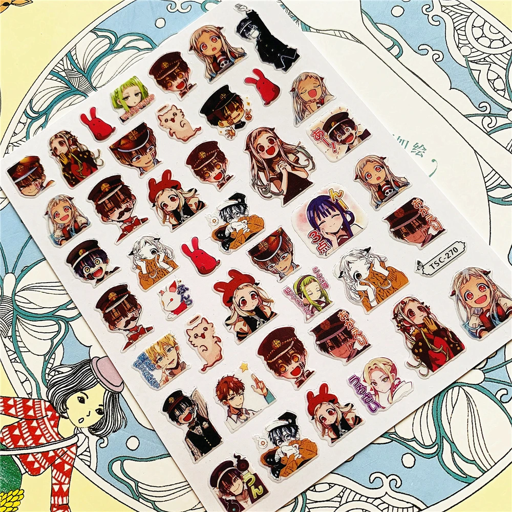 

TSC-282 TSC-280 TSC-264 Hot blood cartoon anime 3D Back glue Nail Art Stickers Decals Sliders Nail ornament decoration