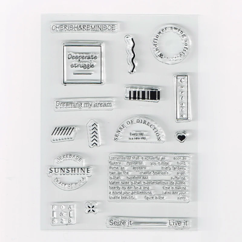 Прозрачные штампы силиконовые резиновые DIY планировщик фон украшения