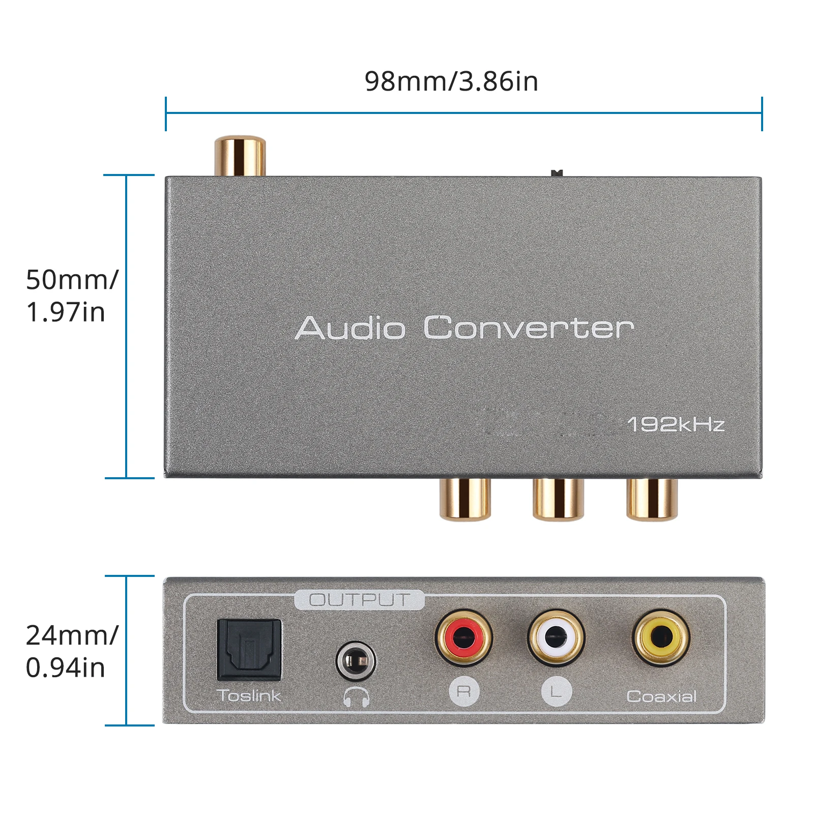 192K DAC цифровой аналоговый аудио конвертер HDMI ARC экстрактор Toslink оптический