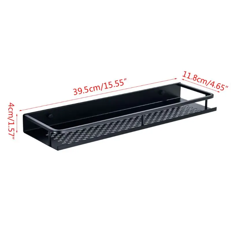 

Wall Mounted Aluminum Storage Rack Punch-free Bathroom Kitchen Shelf Storage Organizer for Shampoo Shower Gel Holder