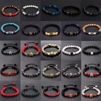 wholesale lots 15 pcs mixed bracelets natural stone stretch women men bracelets
