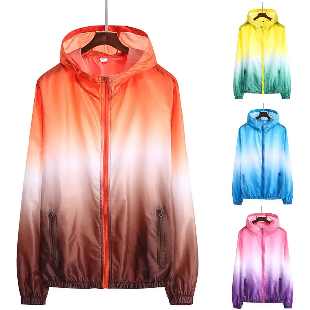 

Fashion Stitching Color Unisex Quick Dry Pockets Hooded Anti UV Sunlight Waterproof Coat Fishing Jacket