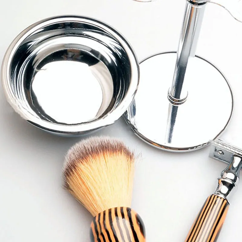

Профессиональная металлическая подставка для бритья, держатели, пенообразующая чаша для мыла, набор инструментов для бритья бороды, держат...