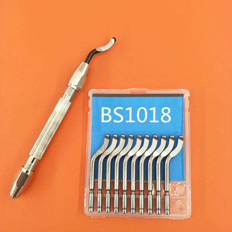 Лезвие с фиксированной ручкой Обрезной нож bs скребок для снятия заусенцев 1012 1018