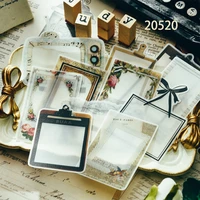 12 pieces of photo frame sulfuric acid paper printed white ink hand account material decorative stickers diy scrapbook