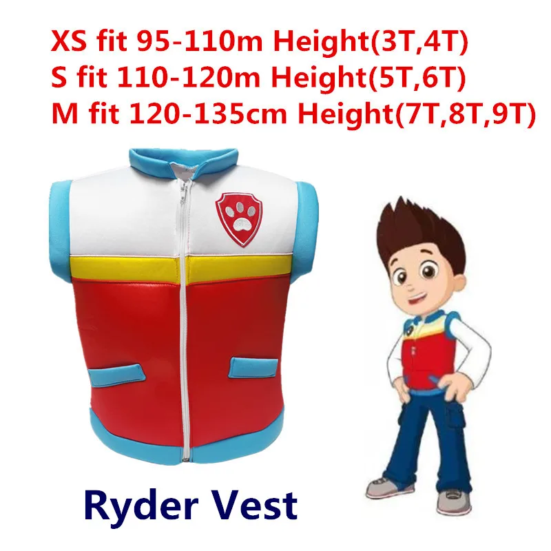 Anime Captain Ryder Vest Cosplay Costume Kids Boys Children Birthday Carnival Party Coat