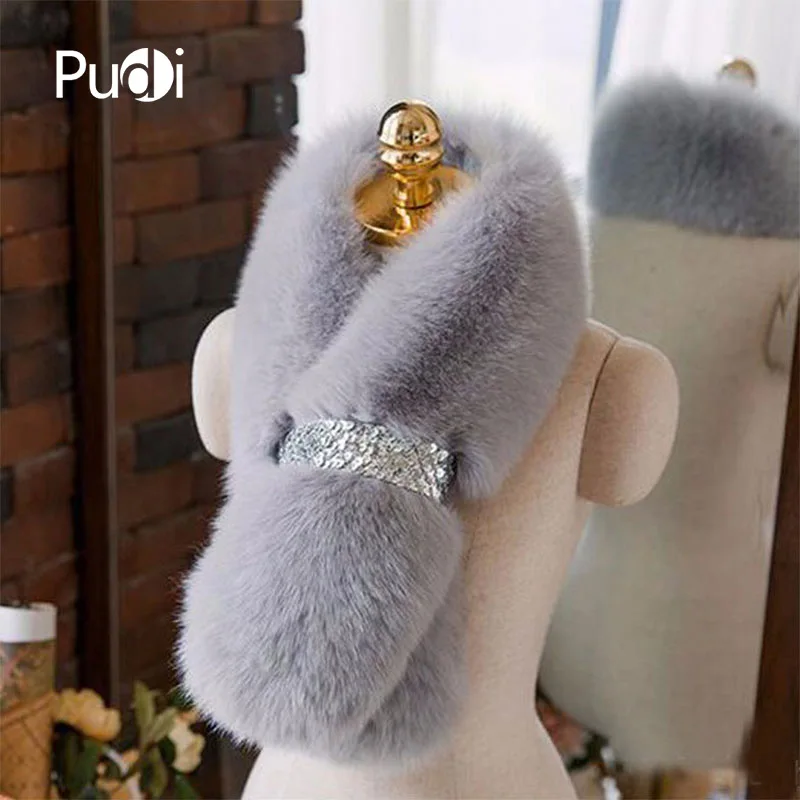 

SCF032 The New Women's Scarf Real Fox Fur Scarf Women Fashion Genuine Fur Scarves Wrap Neck Warmer Shawl Collar
