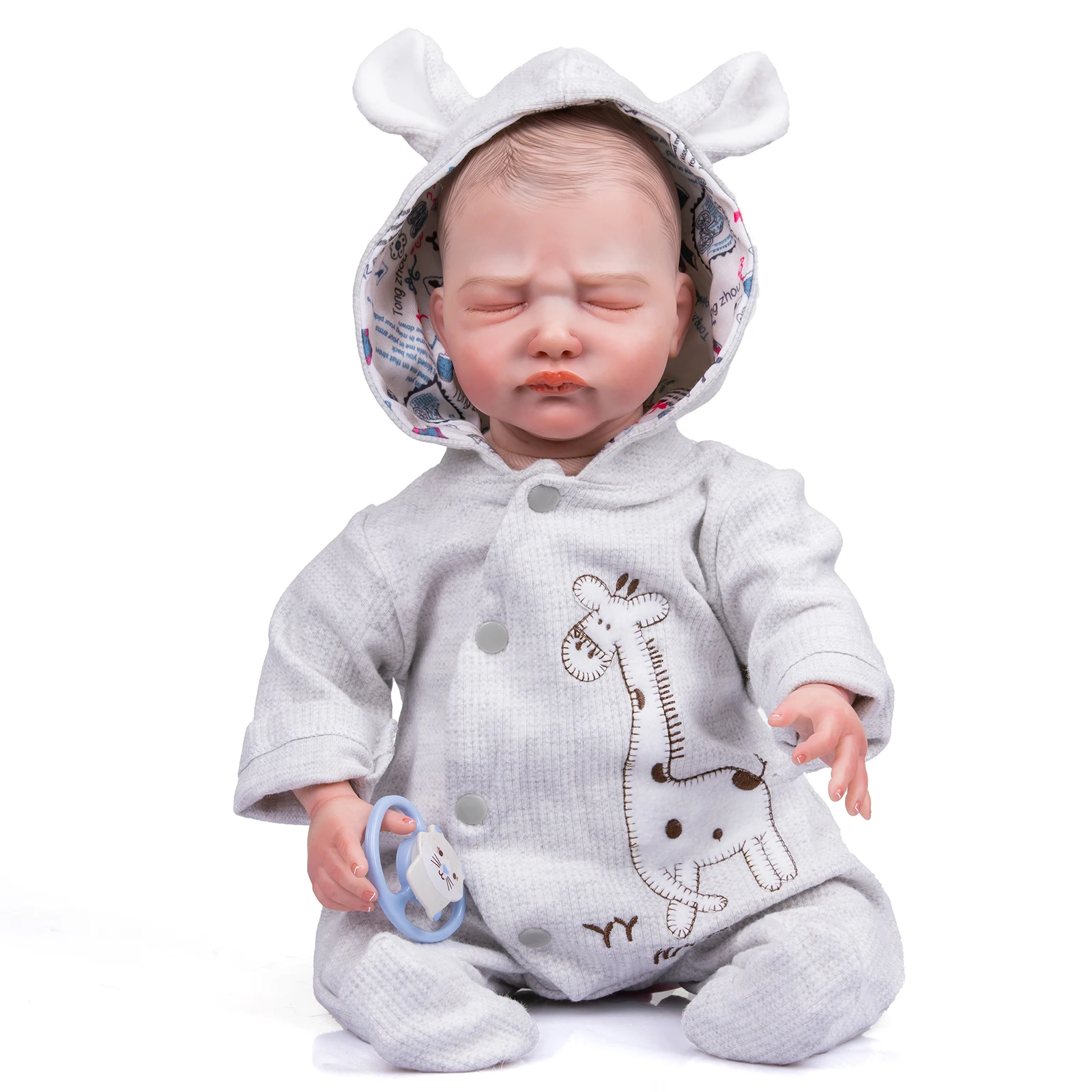 

WXICQ 42CM Sleeping Popular doll Reborn Soft body with Hand-Drawing Hair doll