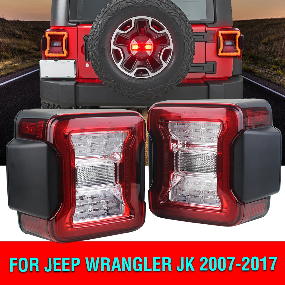 Для Jeep Wrangler JK 2007 2017 светодиодные задние светильник аксессуары для хвостовой