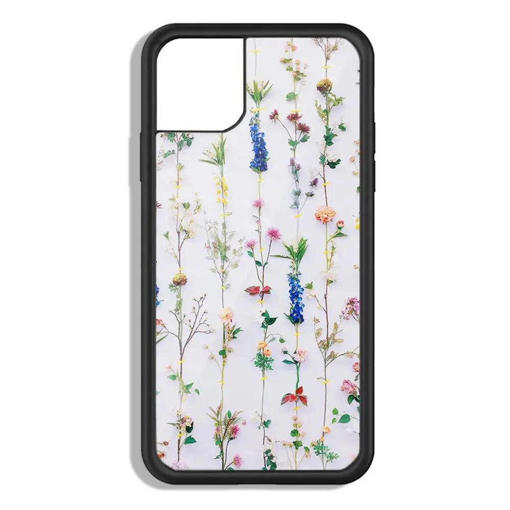 Чехлы для телефонов с высушенными цветами iPhone 12 11 pro max Xs X Xr 7 8 6 6s plus se 2020 samsung s21 s30 note