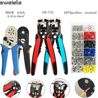 multifunctional crimping pliers automatic wire stripper tool combination high precision crimping tool kit with wire terminals