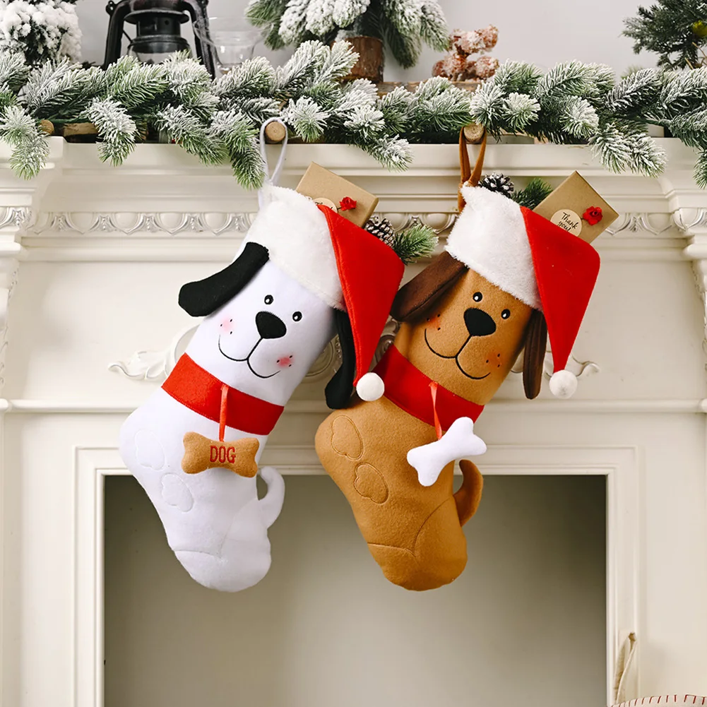

Brown Christmas Sock 40x20x23cm Gift Bag Christmas gifts Holiday decorations
