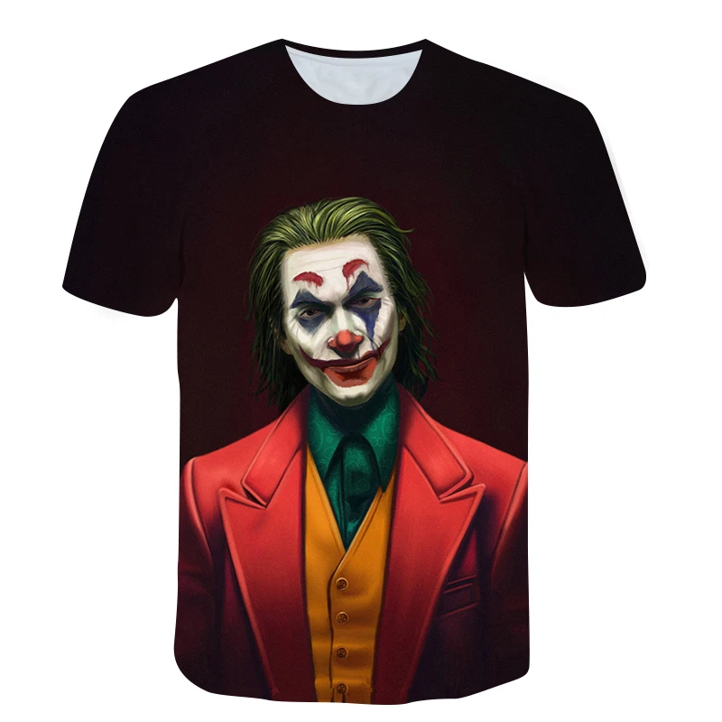 

Oversized 3D Printed Men T Shirts Streetwear Hip Hop Fashion Evil Clown Pattern Short Sleeve Homme Large Size Harajuku Custom