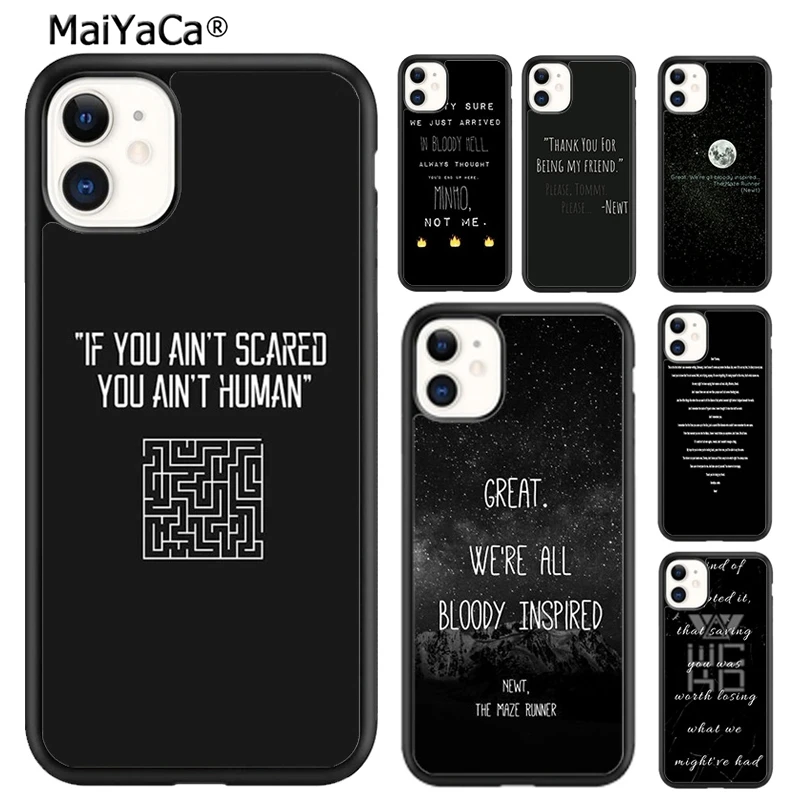 MaiYaCa лабиринт бегунок плакат Newt цитаты чехол для телефона iPhone SE 6 6s 7 8 plus X XR XS 11 12 13