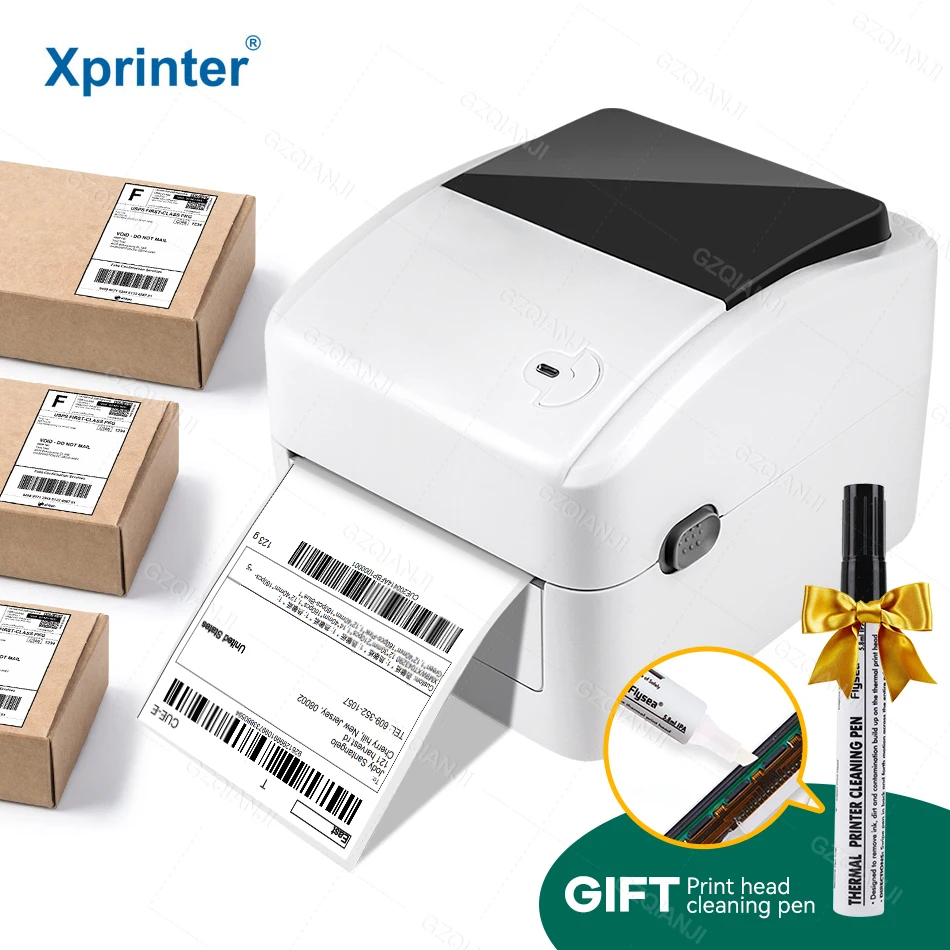Принтер XPrinter XP-420b принтер для печати этикеток и штрих-кодов ширина 40-108 мм