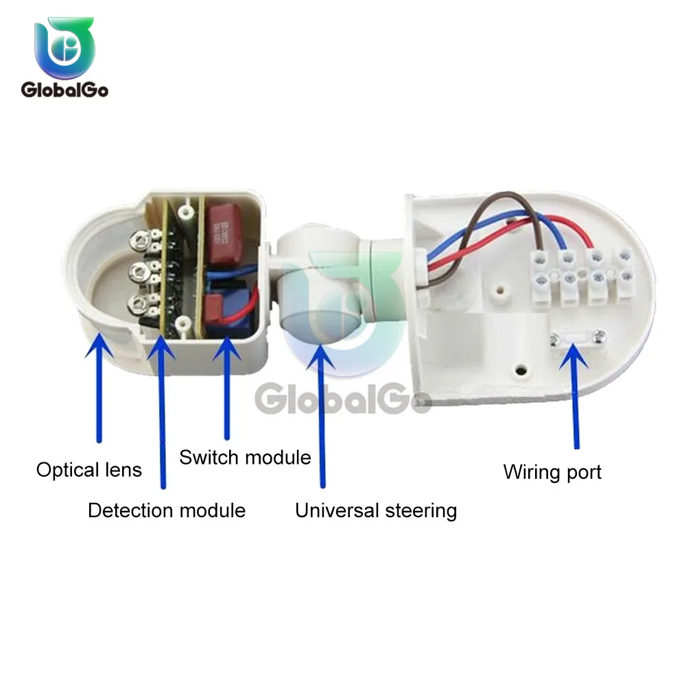 Пассивный инфракрасный датчик движения светильник с переключателем детектор