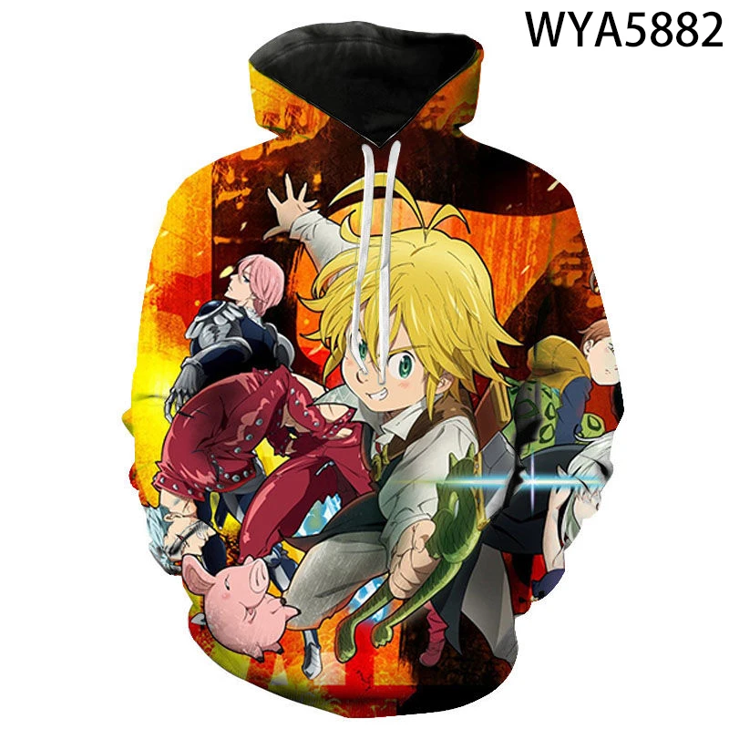 

Hoodies Men Women Children The Seven Deadly Sins Nana Anime Sweatshirts 3D Printed Streetwear Boy Girl Kids Cool Fashion Jacket