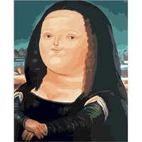 figure coloring by numbers mona lisa diy kits for adults on canvas with framed acrylic paint oil painting by number decoration