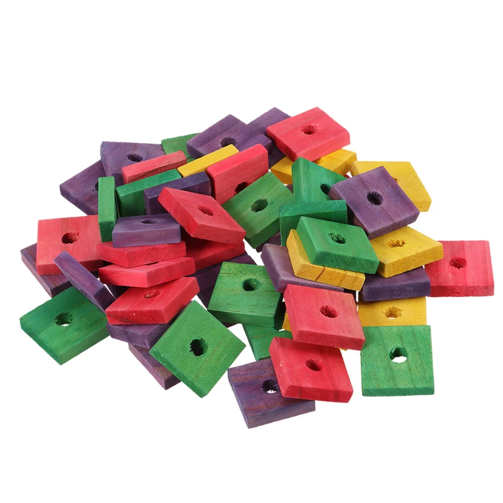 50 Pieces Educational Parrot Wood Clip Funny Bird DIY Playing Bite (Mixed Color) | Дом и сад