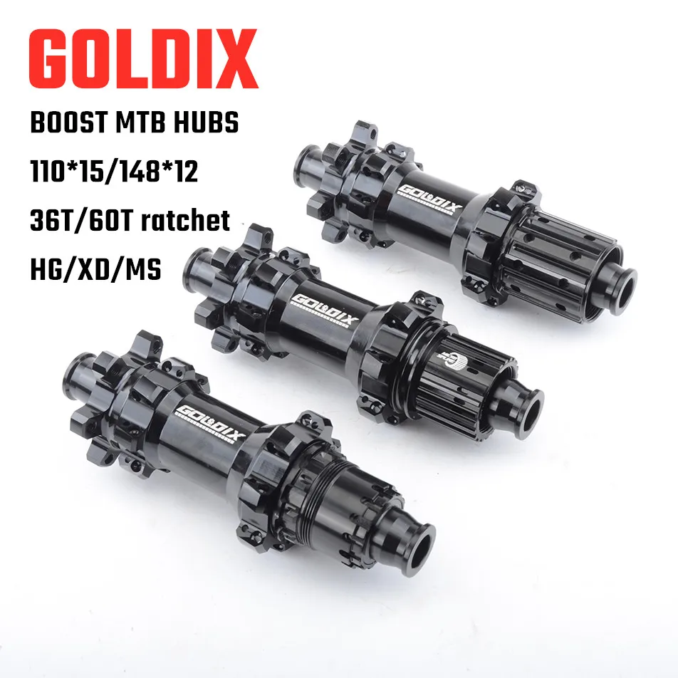 GOLDIX BOOST lager MTB Mountainbike Nabe Schnellspanner set Bike hub 28/32H Scheibenbremse 110*15/148*12 HG/XD/MC 60T ratchet