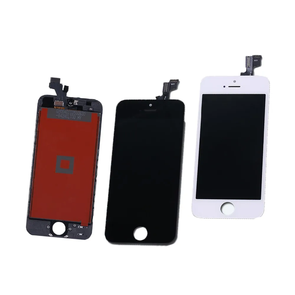 Качественный ЖК-дисплей для iPhone 6, сменный сенсорный экран для iPhone 5, 5c, 5S, SE, ЖК-дисплей, Восстановленный без битых пикселей, закаленное стекло