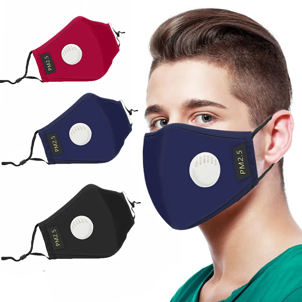 Многоразовая моющаяся хлопковая маска против пыли модная запотевания